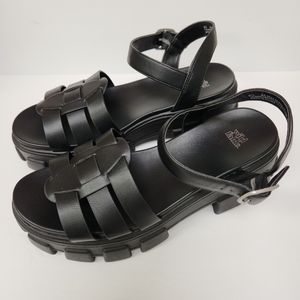 Wild Fable Black Fisherman Sandal Women's Size 8.5